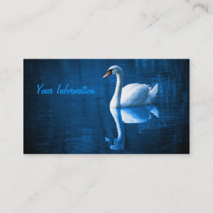 Cartes de visite blancs de Grunge Swan