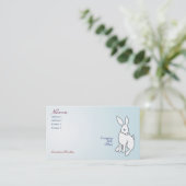Cartes de visite blancs de lapin (Debout devant)