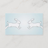 Cartes de visite blancs de lapin (Dos)