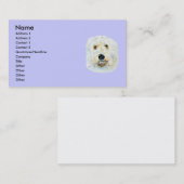 Cartes de visite blancs de Maggie de labradoodle (Devant / Derrière)