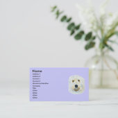 Cartes de visite blancs de Maggie de labradoodle (Debout devant)