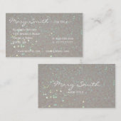 Cartes de visite blancs d'étincelles et de parties (Devant / Derrière)