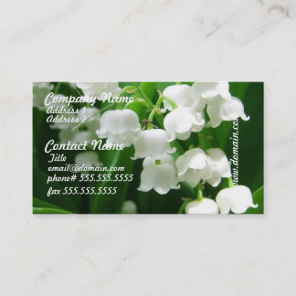 Cartes de visite blancs du muguet