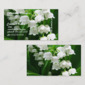 Cartes de visite blancs du muguet (Devant / Derrière)