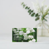 Cartes de visite blancs du muguet (Debout devant)