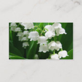 Cartes de visite blancs du muguet (Dos)