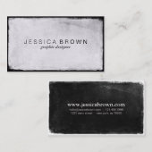 Cartes de visite blancs modernes de cru de tableau (Devant / Derrière)