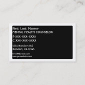 Cartes de visite blancs noirs de CONSEILLER de (Dos)