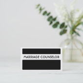 Cartes de visite blancs noirs de conseiller de (Debout devant)