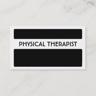 Cartes de visite blancs noirs de physiothérapeute