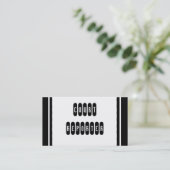 Cartes de visite blancs noirs faits sur commande (Debout devant)