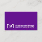 Cartes de visite blancs pourpres professionnels (Devant)