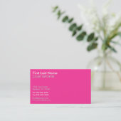 Cartes de visite blancs roses de coutume de (Debout devant)