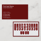 Cartes de visite blancs rouges de coutume de (Devant / Derrière)