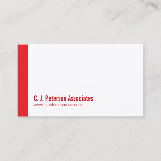 Cartes de visite blancs rouges professionnels (Devant)