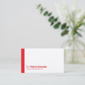 Cartes de visite blancs rouges professionnels (Debout devant)