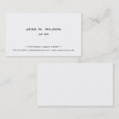 Cartes de visite blancs simples et clairs. (Devant / Derrière)