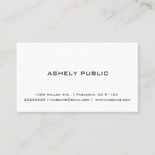 Cartes de visite blancs simples professionnels