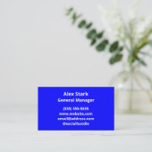 Cartes de visite bleu clair (Debout devant)