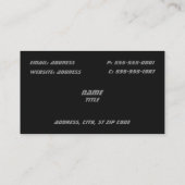 Cartes de visite bleu-foncé de mustang (Dos)