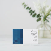 Cartes de visite bleu géométrique (Debout devant)