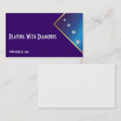 Cartes de visite bleu métallique (Devant / Derrière)