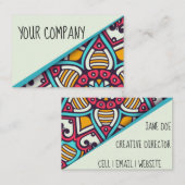 Cartes de visite Bleu-Modifiés la tonalité de (Devant / Derrière)