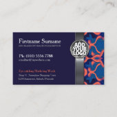 Cartes de visite Bleu + Orange avec logo (Devant)