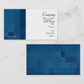 Cartes de visite bleues géométriques (Devant / Derrière)