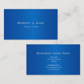 Cartes de visite bleues simples et élégantes (Devant / Derrière)