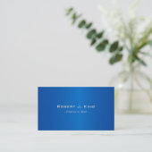 Cartes de visite bleues simples et élégantes (Debout devant)
