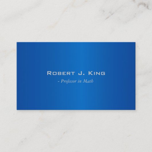 Cartes de visite bleues simples et élégantes (Devant)