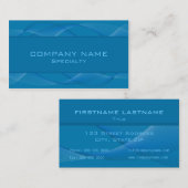 Cartes de visite bleus abstraits (Devant / Derrière)