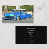 Cartes de visite bleus classiques de voiture (Devant / Derrière)