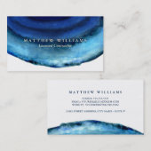 Cartes de visite bleus d'agate (Devant / Derrière)