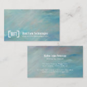 Cartes de visite bleus d'art de vent professionnel (Devant / Derrière)