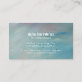 Cartes de visite bleus d'art de vent professionnel (Dos)