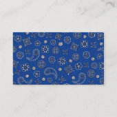 Cartes de visite bleus de Bandana (Dos)