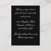 Cartes de visite bleus de bijoux de perles de (Dos)