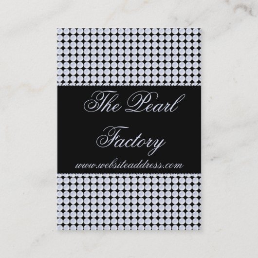 Cartes de visite bleus de bijoux de perles de (Devant)