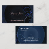 Cartes de visite bleus de cercle (Devant / Derrière)