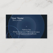 Cartes de visite bleus de cercle (Dos)