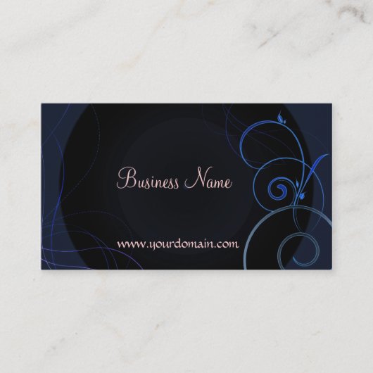 Cartes de visite bleus de cercle (Devant)