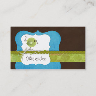 Cartes de visite {bleus} de Chickadee