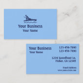 Cartes de visite bleus de coutume de hors-bord de (Devant / Derrière)