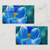 Cartes de visite bleus de crocus (Devant / Derrière)