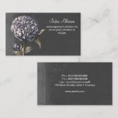 cartes de visite bleus de cru de fleur (Devant / Derrière)