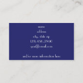 Cartes de visite bleus de damassé (Dos)