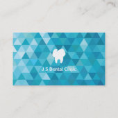 Cartes de visite bleus de dentiste de polygone de (Dos)