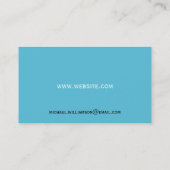 Cartes de visite bleus de la Science de boule de (Dos)